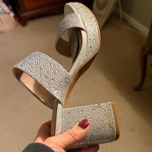 Kelly & Katie Sparkling Silver Sandals